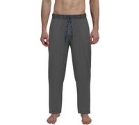 Pyjamahose TOM TAILOR "Tennessee", Herren, Gr. 54 (XL), N-Gr, grau (grau, dunkel, melange), Single Jersey, Obermaterial: 60% Baumwolle, 40% Polyester, lang, Hosen Pyjamahose, mit Gummizug und Bindeban