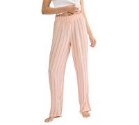 Pyjamahose TRIUMPH "Mix & Match Trousers Viscose 01", Damen, Gr. 42, N-Gr, pink, light combination, Web, Obermaterial: 100% Viskose, bequem lang, Hosen Pyjamahose, Gummizug, gestreift, leicht (1147370