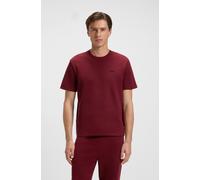 Hugo Boss Pyjamaoberteil Waffle T‑Shirt – Baumwoll-Mix, Rundhals – Herren Dunkelrot Gr. M