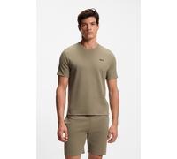 Pyjamaoberteil BOSS "Waffle T-Shirt", Herren, Gr. L, beige (open braun 245), Obermaterial: 60% Baumwolle, 40% Polyester, regular fit, Rundhals, Shirts (52820051-L) open braun 245