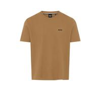 Pyjamaoberteil BOSS "Waffle T-Shirt", Herren, Gr. L, braun (medium beige 260), Obermaterial: 60% Baumwolle, 40% Polyester, regular fit, Rundhals, Shirts (29778705-L) medium beige 260