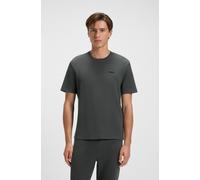 Pyjamaoberteil BOSS "Waffle T-Shirt", Herren, Gr. L, open grün 345, Obermaterial: 60% Baumwolle, 40% Polyester, regular fit, Rundhals, Shirts Pyjamaoberteil (75648463-L)