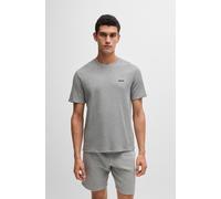 Pyjamaoberteil BOSS "Waffle T-Shirt", Herren, Gr. M, grau (medium grau 033), Obermaterial: 60% Baumwolle, 40% Polyester, regular fit, Rundhals, Shirts (32739701-M) medium grau 033