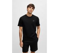 Pyjamaoberteil BOSS "Waffle T-Shirt", Herren, Gr. S, schwarz (schwarz 001), Obermaterial: 60% Baumwolle, 40% Polyester, regular fit, Rundhals, Shirts (21755235-S) schwarz 001