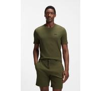 Pyjamaoberteil BOSS "Waffle T-Shirt", Herren, Gr. XXL, grün (open grün 350), Obermaterial: 60% Baumwolle, 40% Polyester, regular fit, Rundhals, Shirts (54029960-XXL) open grün 350