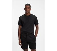 Pyjamaoberteil BOSS "WaffleAOP", Herren, Gr. XXL, schwarz (schwarz 002), Jersey, Obermaterial: 60% Baumwolle, 40% Polyester, unifarben, regular fit normal, Rundhals, Shirts, aus Baumwoll-Mix mit Waffe