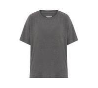 Pyjamaoberteil COPENHAGEN STUDIOS, Damen, Gr. 40/42, grau (antrazit), Rippware, Obermaterial: 92% Modal, 8% Elasthan, unifarben, loose fit hüftlang, Rundhals, Shirts, aus elastischer Rippqualität (413