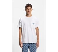 Pyjamaoberteil HUGO UNDERWEAR "Aaron", Damen, Gr. XL (54), natural 102, Jersey, Obermaterial: 95% Baumwolle, 5% Elasthan, normal, Rundhals, Shirts Pyjamaoberteil, normale Passform, kleines Logo auf de