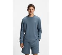 Pyjamaoberteil HUGO UNDERWEAR "Austin LS Shirt", Herren, Gr. M (50), open blau 496, Obermaterial: 60% Baumwolle, 40% Polyester, regular fit, Rundhals, Shirts Pyjamaoberteil (28236464-M)