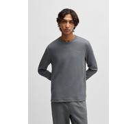 Pyjamaoberteil HUGO UNDERWEAR "Austin LS Shirt", Herren, Gr. M, grau (open grau 086), Obermaterial: 60% Baumwolle, 40% Polyester, regular fit, Rundhals, Shirts (95583013-M) open grau 086