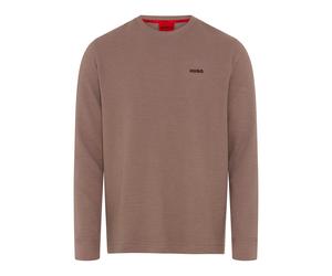 Pyjamaoberteil HUGO UNDERWEAR "Austin LS Shirt", Herren, Gr. XXL (56), braun (rust, copper 223), Obermaterial: 60% Baumwolle, 40% Polyester, regular fit, Rundhals, Shirts (49081662-XXL) rust, copper 2