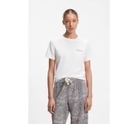 Pyjamaoberteil HUGO UNDERWEAR, Damen, Gr. L, open weiß 111, Jersey, Obermaterial: 60% Modal, 32% Baumwolle, 8% Elasthan, regular fit, Rundhals, Shirts, aus Stretch-Jersey mit Logo-Artwork, Rundhals, r