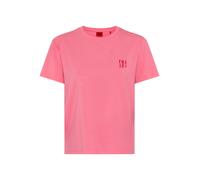 Pyjamaoberteil HUGO UNDERWEAR, Damen, Gr. M, bright pink 670, Jersey, Obermaterial: 60% Modal, 32% Baumwolle, 8% Elasthan, regular fit, Rundhals, Shirts, aus Stretch-Jersey mit Logo-Artwork, Rundhals,