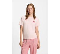Pyjamaoberteil HUGO UNDERWEAR, Damen, Gr. XXL, light, pastel pink 688, Jersey, Obermaterial: 60% Modal, 32% Baumwolle, 8% Elasthan, regular fit, Rundhals, Shirts Pyjamaoberteil, aus Stretch-Jersey mit