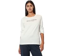 Pyjamaoberteil MARC O'POLO "Mix & Match Cotton", Damen, Gr. S, weiß, Single Jersey, Obermaterial: 100% Baumwolle, unifarben, regular fit hüftlang, Rundhals, Shirts, Rundhalsausschnitt, Single Jersey, 