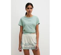 Pyjamaoberteil MARC O'POLO "Mix N Match Cotton", Damen, Gr. L, gray mist, Single Jersey, Obermaterial: 100% Baumwolle, hüftlang, Rundhals, Shirts, mit Rundhalsausschnitt, kurzen Ärmeln (50607454-L) gr