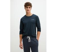 Pyjamaoberteil MARC O'POLO "Mix N Match Cotton", Herren, Gr. S, schwarz navy, Single Jersey, Obermaterial: 100% Baumwolle, hüftbedeckend, Shirts, mit langen Ärmeln und Rundhalsausschnitt (97730228-S)
