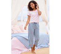 s.Oliver Damen Pyjamaoberteil mit Rundhalsausschnitt, leger weit geschnitten, aus Baumwolle, leicht und hautfreundlich.