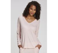 Pyjamaoberteil S.OLIVER, Damen, Gr. 44/46, rosa (rosa, meliert), Rippware, Obermaterial: 92% Viskose, 8% Elasthan, meliert, lässig geschnitten lang, V-Ausschnitt, Shirts, aus weicher Rippqualität (954