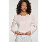 Pyjama-Langarmshirt mit Zierknopfleiste 48/50 pink 6011478.784.48_50