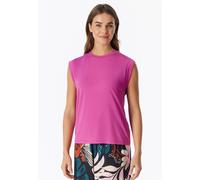 Pyjamaoberteil SCHIESSER "Mix + Relax", Damen, Gr. 36, 508, rot, Single Jersey, Obermaterial: 95% Modal, 5% Elasthan, bequem hüftlang, Rundhals, Shirts, mit Rundhalsausschnitt, Modalmix (59734731-36)
