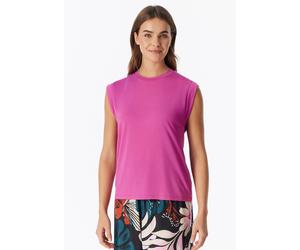 Pyjamaoberteil SCHIESSER "Mix + Relax", Damen, Gr. 40, pink (508, rot), Single Jersey, Obermaterial: 95% Modal, 5% Elasthan, bequem hüftlang, Rundhals, Shirts, mit Rundhalsausschnitt, Modalmix (597347
