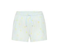 Pyjamashorts, Damen, Gr. 32/34, N-Gr, blau gestreift, Single Jersey, Obermaterial: 50% Baumwolle, 50% Viskose, VIVANCE DREAMS BY LASCANA, bedruckt, gestreift, Basic, gerade kurz, Hosen, mit süßem Stre