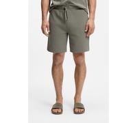 Pyjamashorts HUGO UNDERWEAR "Austin Short", Herren, Gr. L (52), N-Gr, dunkelgrün 306, Web, Obermaterial: 60% Baumwolle, 40% Polyester, normal lang, Hosen, mit Tunnelzug (97268233-L) dunkelgrün 306