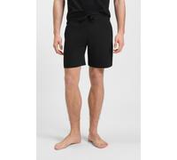 Pyjamashorts HUGO UNDERWEAR "Austin Short", Herren, Gr. L, N-Gr, schwarz (schwarz 001), Web, Obermaterial: 60% Baumwolle, 40% Polyester, normal lang, Hosen, mit Tunnelzug (26106942-L) schwarz 001