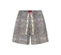 Pyjamashorts HUGO UNDERWEAR "Casual", Damen, Gr. S, N-Gr, bunt (open miscellaneous 973), Web, Obermaterial: 60% Modal, 32% Baumwolle, 8% Elasthan, gerade ca. Mitte Oberschenkel, Hosen, mit Allover-Pri