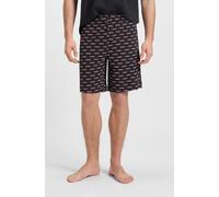 HUGO Pyjama-Shorts aus Baumwoll-Jersey mit Logo-Print - Style SPLIT LOGO_SHORTS, 50544201 Schwarz L