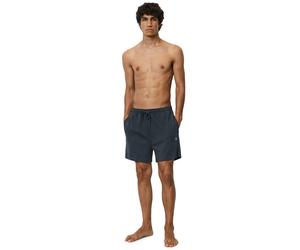 Pyjamashorts MARC O'POLO "Mix & Match Cotton", Herren, Gr. XXL (8), N-Gr, blau (schwarz navy), Single Jersey, Obermaterial: 100% Baumwolle, bedruckt, unifarben, regular fit kurz, Hosen, mit elastische