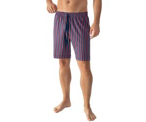 Pyjamashorts MEY "Graphic Stripes", Herren, Gr. M, N-Gr, rot (true rot), Interlock, Obermaterial: 100% Baumwolle, kniefrei, Hosen, Interlock-Jersey (25214834-M) true rot