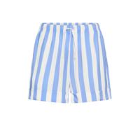 Schlafshorts S.OLIVER, Damen, Gr. 38, N-Gr, blau gestreift, Web, Obermaterial: 100% Viskose, gestreift, loose fit kurz, Hosen, mit breitem Aufschlag am Saum (69145008-38) blau gestreift