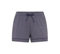 Pyjamashorts S.OLIVER, Damen, Gr. 44/46, N-Gr, blau (dunkelblau, gestreift), Single Jersey, Obermaterial: 50% Baumwolle, 50% Viskose, gestreift, bequem kurz, Hosen, Mit Kontrastpaspel-Abschlüssen (322