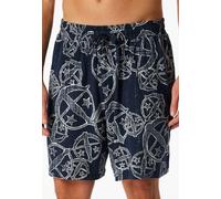 Pyjamashorts SCHIESSER "Schiesser 150 Years", Herren, Gr. 52, N-Gr, bunt (multicolor 2), Single Jersey, Obermaterial: 100% Baumwolle, bequem kniefrei, Hosen, seitliche Taschen, Allover-Druck, Baumwoll