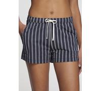Pyjamashorts VIVANCE DREAMS, Damen, Gr. 32/34, N-Gr, blau (dunkelblau, gestreift), Single Jersey, Obermaterial: 50% Baumwolle, 50% Viskose, gestreift, bequem kurz, Hosen, mit schönem Alloverdruck (706