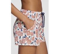 Pyjamashorts VIVANCE DREAMS, Damen, Gr. 32/34, N-Gr, orange (orange, weiß, gemustert), Single Jersey, Obermaterial: 50% Baumwolle, 50% Viskose, gemustert, bequem kurz, Hosen, mit schönem Alloverdruck 