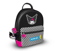 Pyramid International KUROMI Punk Vibes modischer Rucksack - luxuriöses Kunstleder, einzigartiges Futter, passendes Reißverschluss-Zubehör, Innen- und Außentaschen, ikonisch und geräumig, Schwarz,