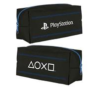 Pyramid International Playstation Federmäppchen mit Reißverschluss (Nadelstreifen-Design, Dunkles Design) - offizieller Merchandise-Artikel