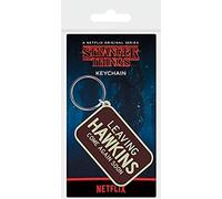 Pyramid International Stranger Things Gummi-Schlüsselanhänger mit Leaving Hawkins Design - Offizielles Merchandise, mehrfarbig, 4,5 x 6 cm