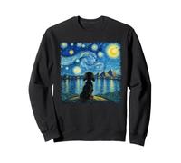 Pyramids of Giza Egypt Van Gogh Style Cute Dog Starry Night Sweatshirt