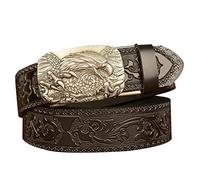 PYWJGZSX Gürtel, Adler Automatische Schnalle Herren Gürtel, Automatische Schnalle Leder Ratsche Gürtel - Herrenmode Geschenkset/C/105Cm/41Inch