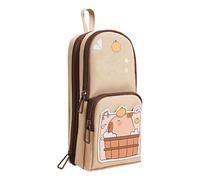 Pzuryhg Capybara Pencil Case, Large Capacity Cartoon Pouch, Cute Stationery Organizer, Pen Storage Bag, Lightweight, Zippered, Ideal for Students, School, Office Supplies, 22 x 10 x 7cm