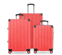 Hauptstadtkoffer Q-Damm - 3er Kofferset - Handgepäckskoffer 54 cm, mittelgroßer Koffer 68 cm + großer Reisekoffer 78 cm, Hartschale ABS, TSA, Koralle