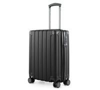 Q-Damm - Handgepäck, Hartschale, Schwarz matt, TSA, 54 cm, 38 Liter Schwarz