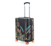 Q-Damm - Handgepäck Koffer Trolley Leopard, 54 cm, 38 Liter Leopard