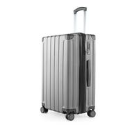 Hauptstadtkoffer Q-Damm - Mittelgroßer Hartschalenkoffer, TSA, 4 Rollen, Check-In Gepäck mit 6 cm Volumenerweiterung, 68cm, 89 L, Silber