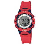 Q&Q Damen Digital Chronograph Sportuhr Harz Band, Rot/Ausflug, einfarbig (Getaway Solids), Sport