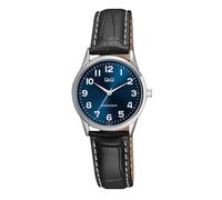 Q&Q - Damen Q & Q Damen-Armbanduhr mit Armband aus Leder - Uhr - Leder - Schwarz